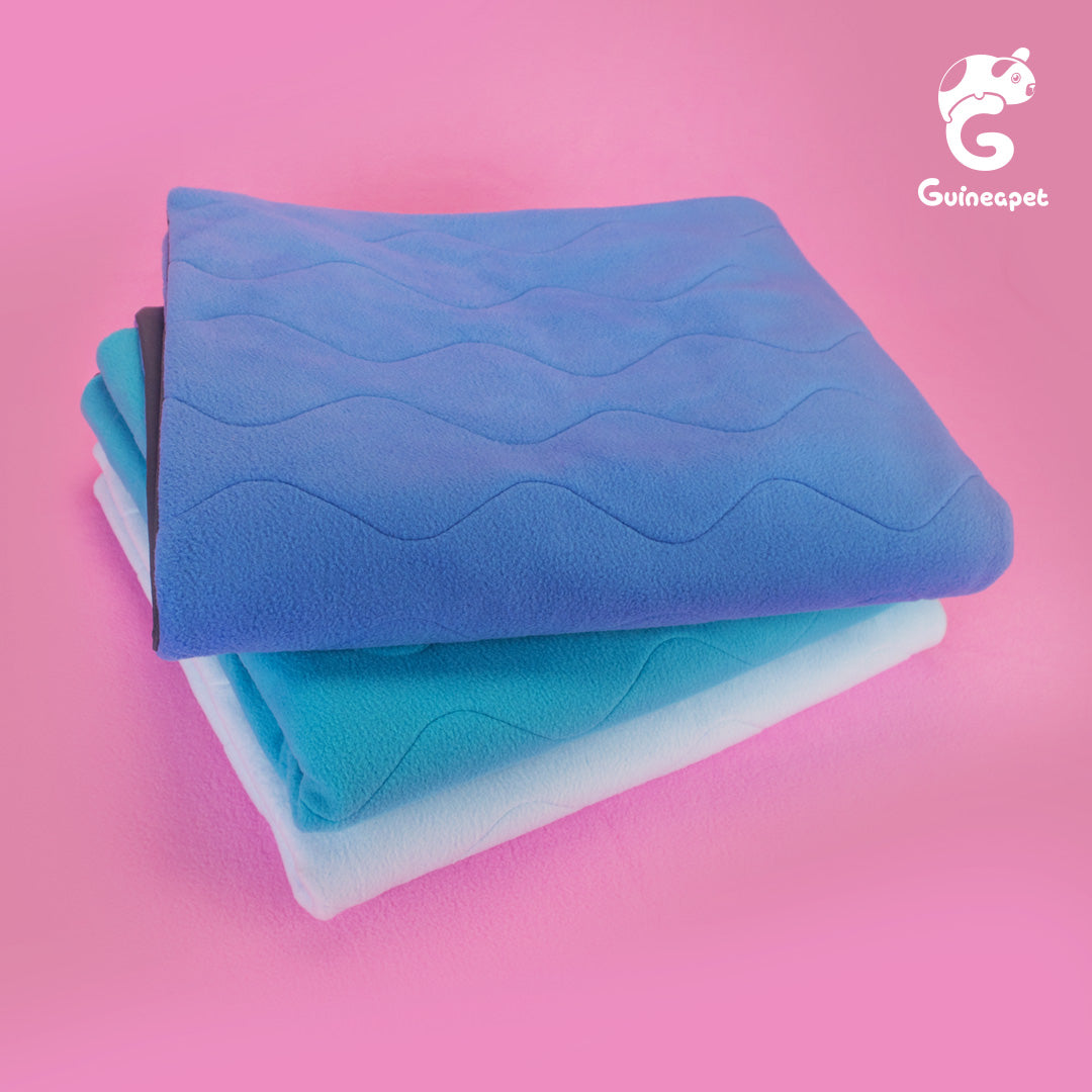 Guineapet fleece liners. Bedding for custom, standard, C&C, and wooden guineapet enclosures-cages. Waterproof, absorbent, easy to clean, dust-free, comfortable, durable, recyclable, soft, safe, and dry high-quality bedding solution for guinea pigs, rabbits, hedgehogs, chinchillas, sugar gliders, and other small pets.