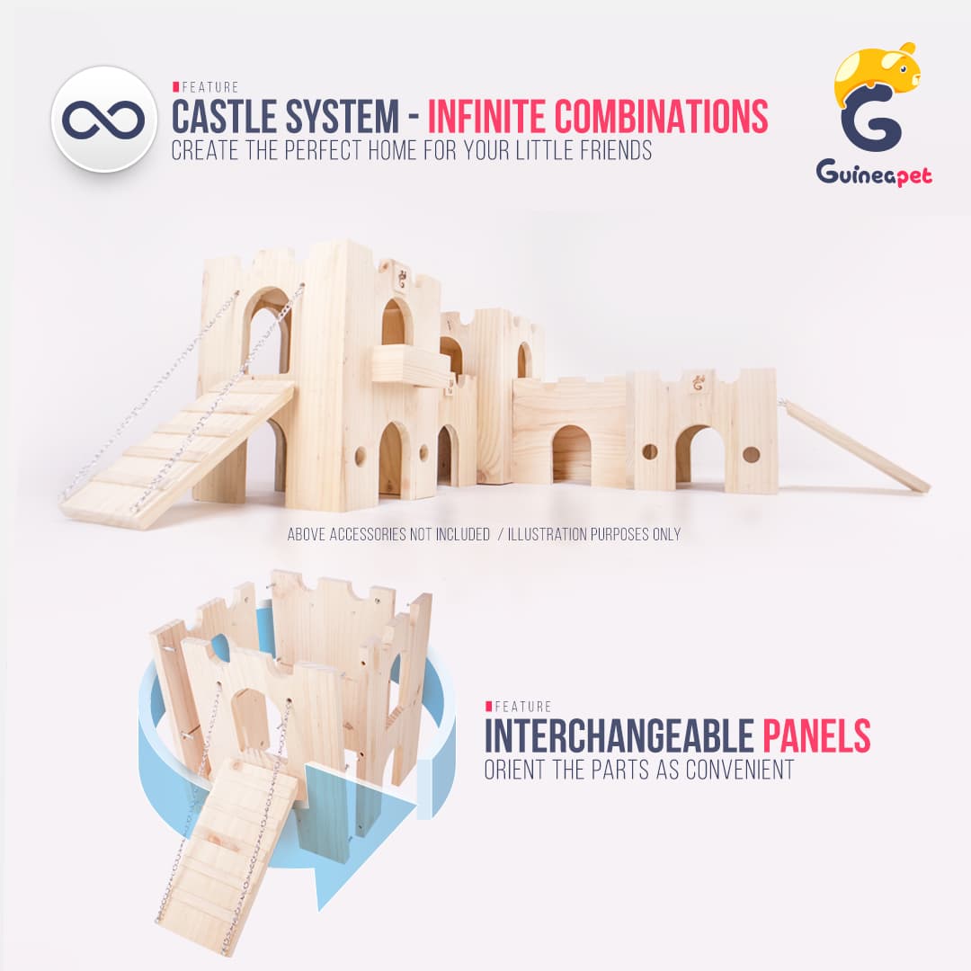 Tour du château en bois caché