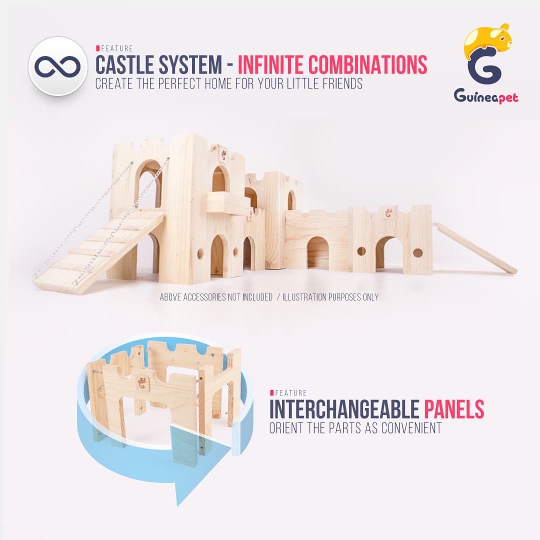 Château hamac en bois caché