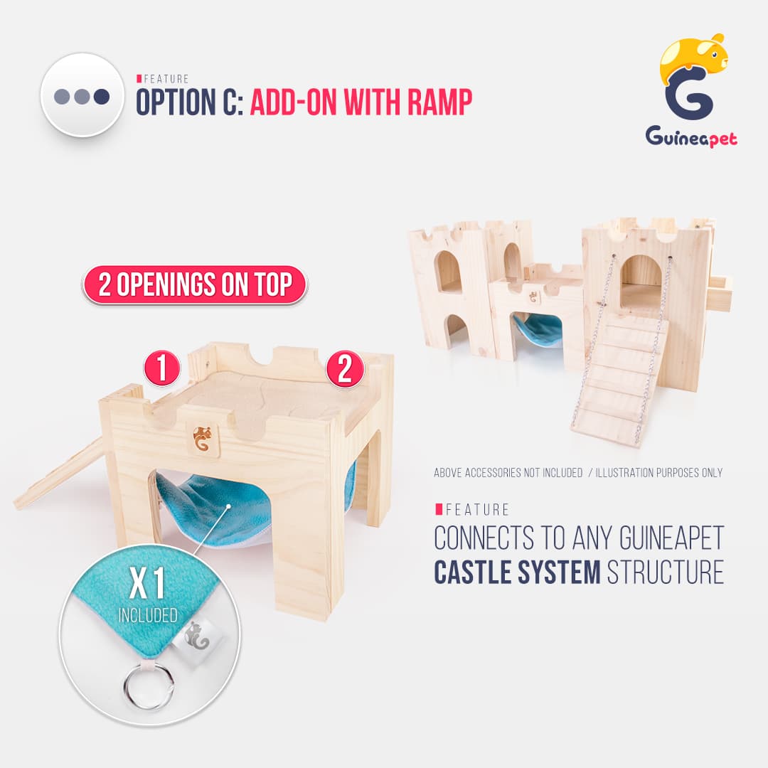 Château hamac en bois caché