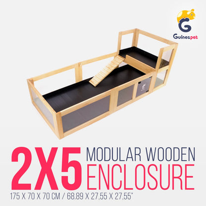2x5 Holzgehäuse mit Dachboden