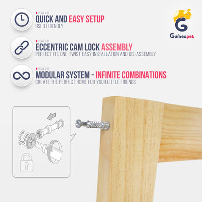 2x5 Holzgehäuse mit Dachboden