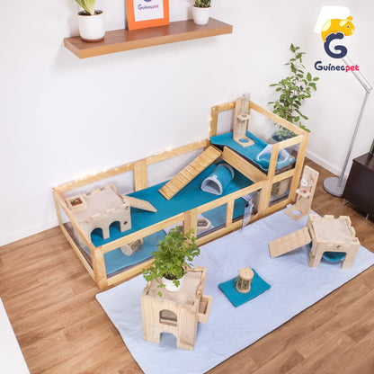 Enclos en bois 2X5 avec loft