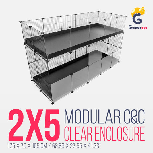 <tc>Boîtier transparent double 2X5 C&C</tc>