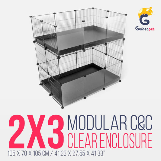 Gaiola C&C dupla transparente 2X3