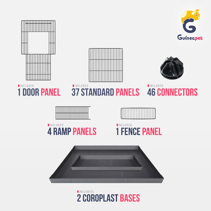 Enceinte 2X4 <tc>C&C</tc> avec support et loft