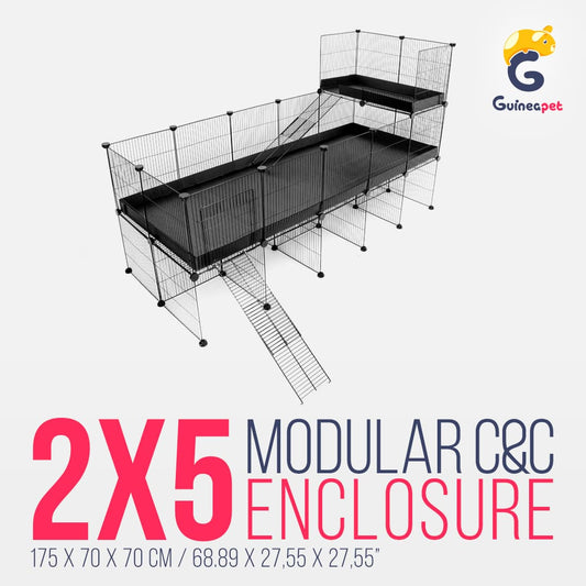 2X5 <tc>C&C</tc> Gehege mit Ständer und Dachboden
