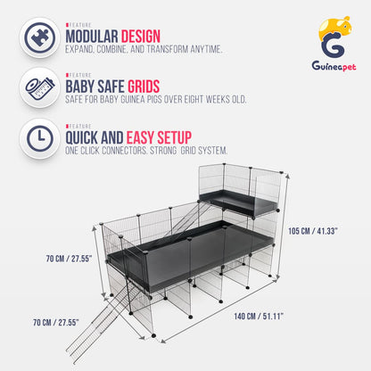 <tc>Boîtier transparent C&C 2X4 avec support et loft</tc>