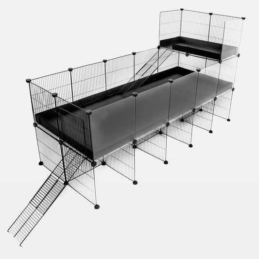 Gaiola C&C transparente 2X5 com suporte e loft