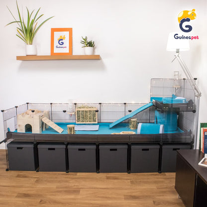 Gabinete C&C transparente 2X6 com suporte e loft