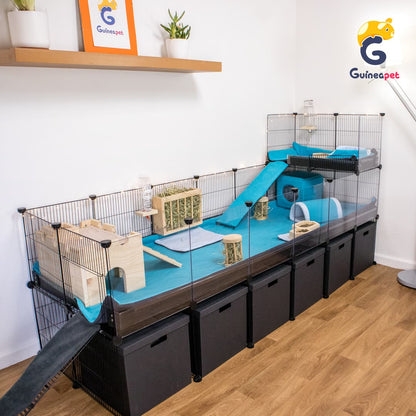 Gabinete C&C transparente 2X6 com suporte e loft