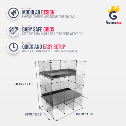 Double 2X3 Transparent C&C Enclosure with Stand