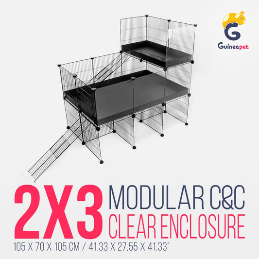 Gaiola C&C transparente 2X3 com suporte e loft