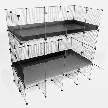 Gaiola C&C dupla transparente 2X4 com suporte